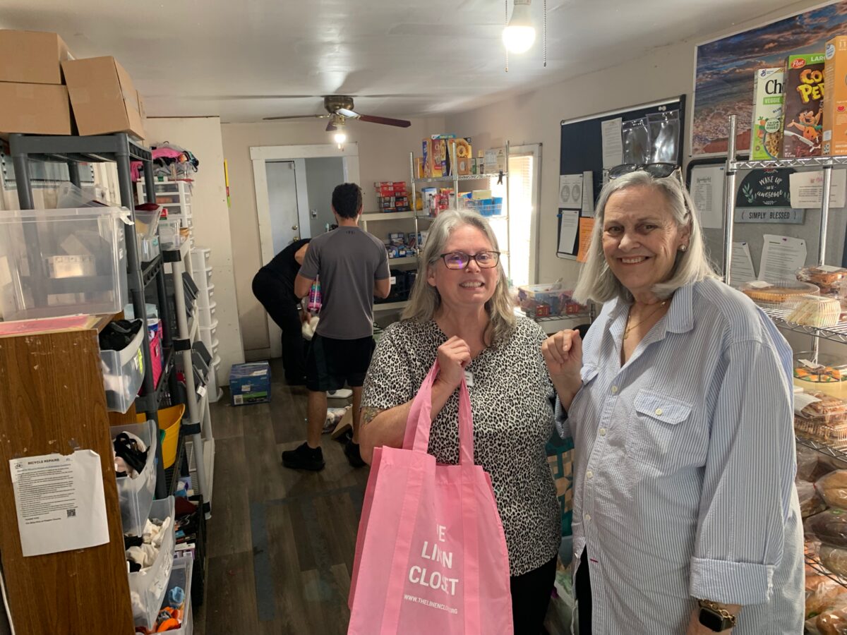 Bedding donations ready for families at the Homeless Coalition of St. John's County