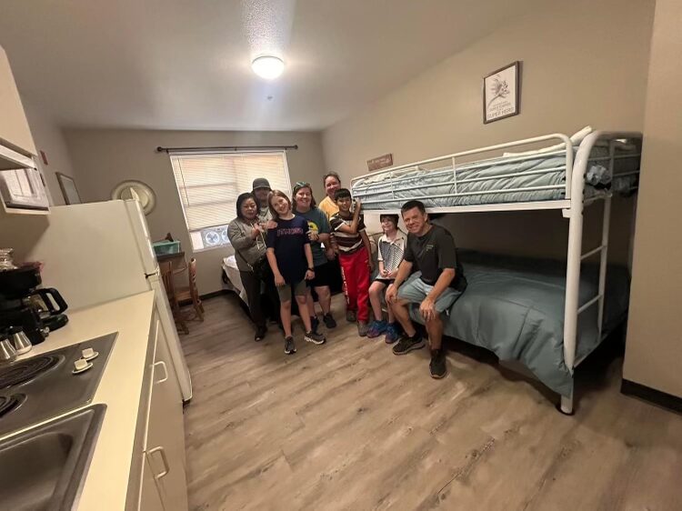 Completed bedding setup at Open House Ministries Vancouver