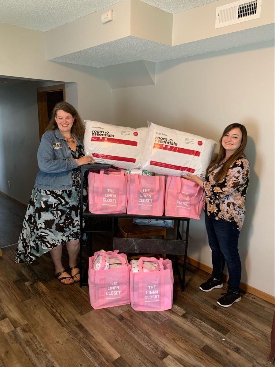 Andrea Gronau and Tara Brown at The Bridge Home in Ames, Iowa