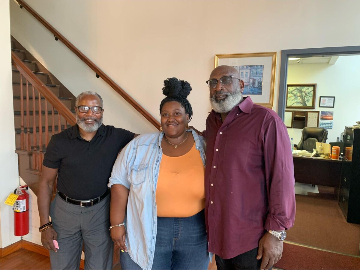 The team at EOA Tom D. Austin House in Savannah, Georgia receiving new linen donations