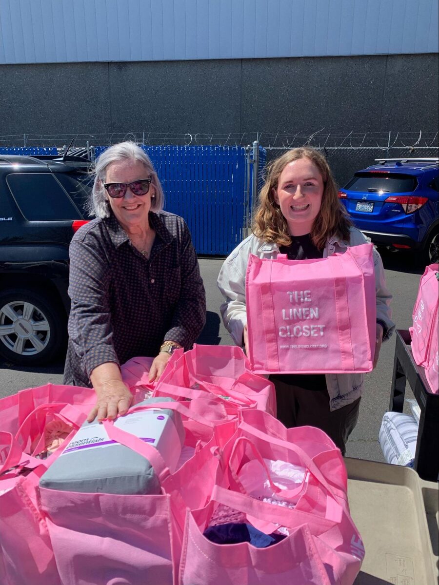 Susan and Maggie from Share Vancouver — one of the last deliveries before the move to Texas