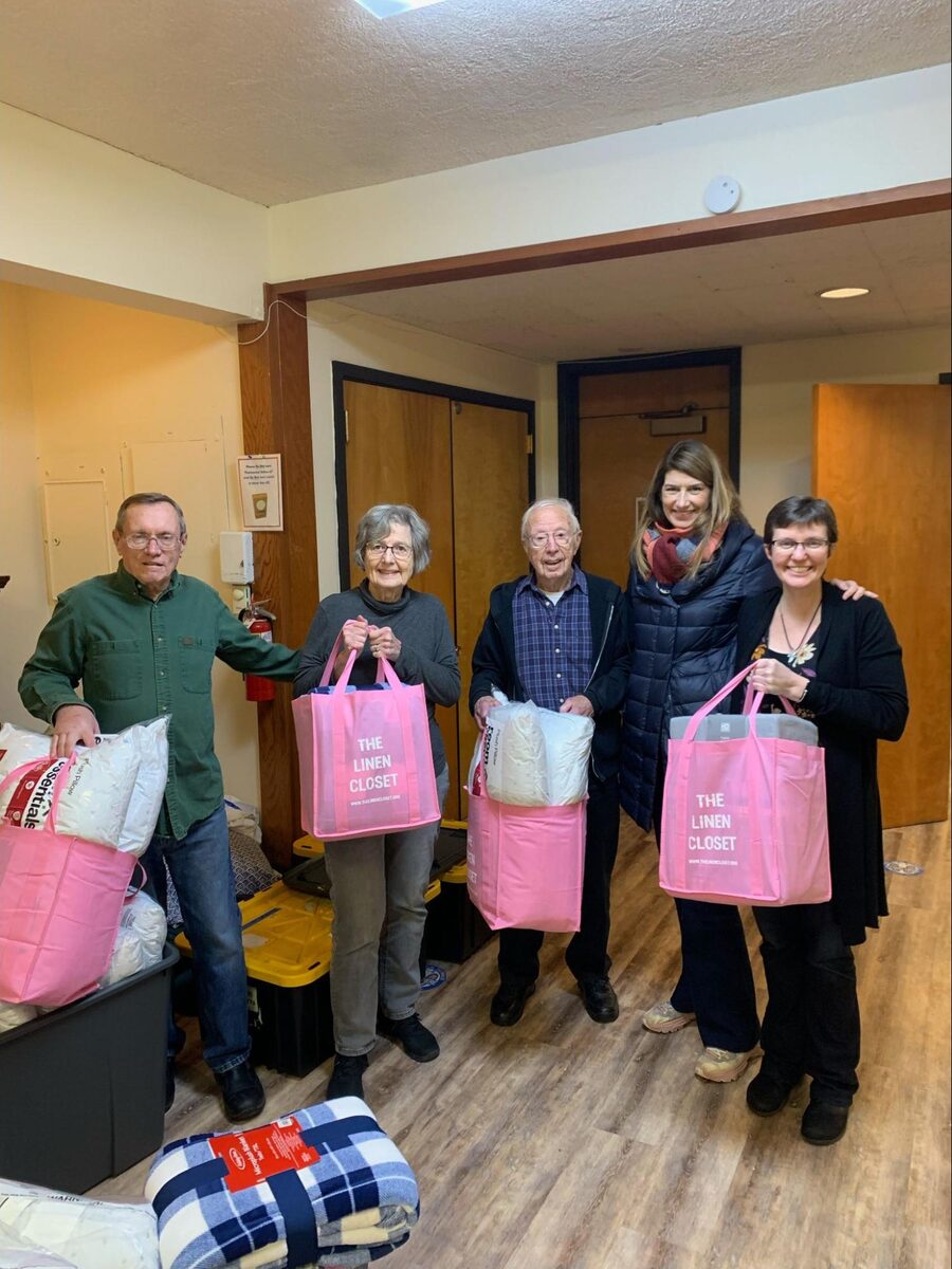 Volunteers and Pastor Adrienne Strehlow at the Satellite Overflow Shelter in Vancouver, Washington